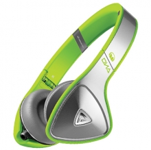  Monster DNA Neon On-Ear Headphones - Silver on Neon Green