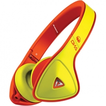  Monster DNA Neon On-Ear Headphones - Yellow on Neon Orange
